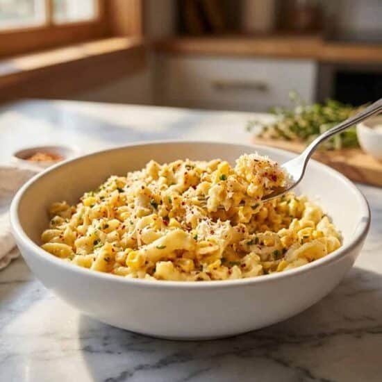 Creamy Corn Miso Pasta