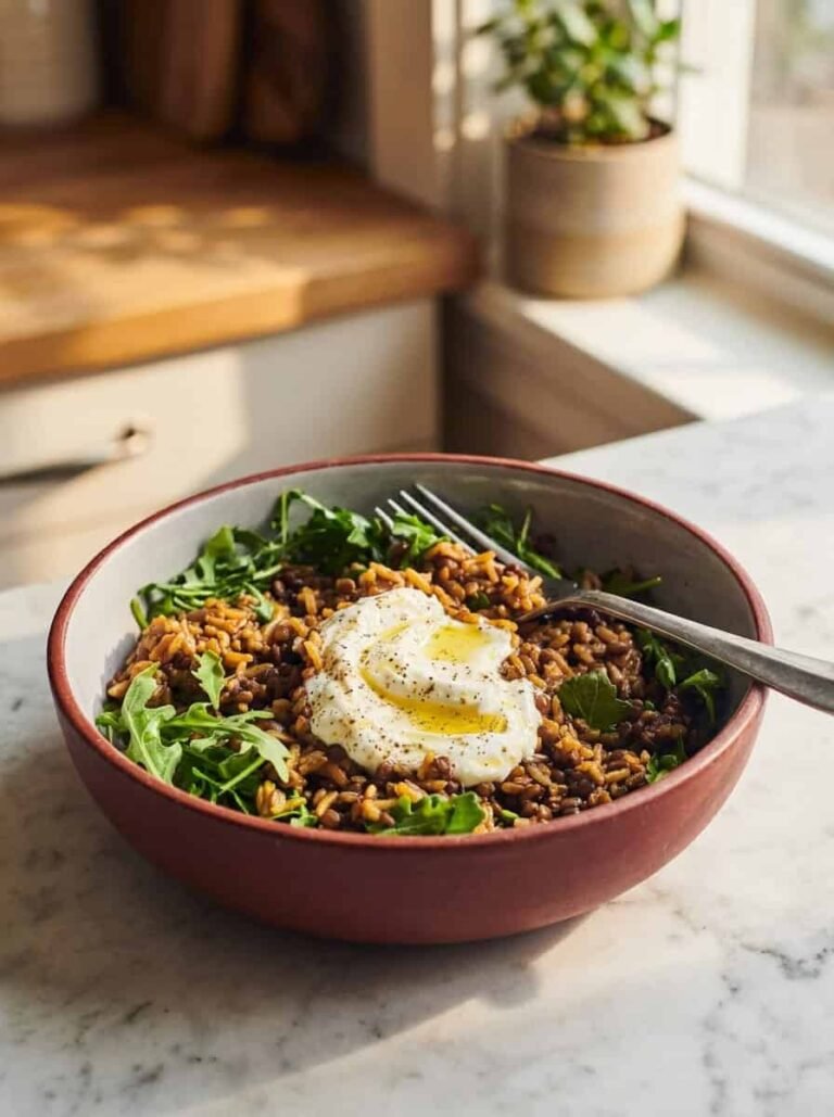 Mujadara (Lentils and Rice with Caramelized Onions)